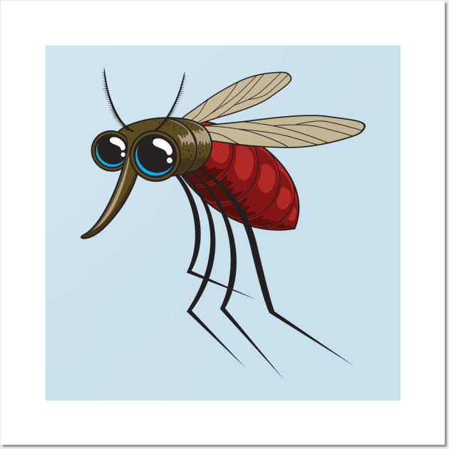 cute mosquito Wall Art by Mako Design 